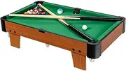Mini Pool Table for Kids, Wooden Tabletop Pool Set with 16 Balls, 2 Cues, Table Top Billiards Snooker Family Fun Game, Children's Kids Toy Mini Top Pool Table Game for Children Aged 3 and Over