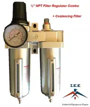 1/2" HEAVY DUTY COMBO PARTICULATE & COALESCING FILTER REGULATOR COMPRESSED AIR