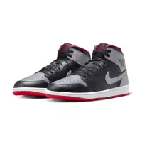 在飛比找momo購物網優惠-【NIKE 耐吉】AIR JORDAN 1 MID 黑灰 休