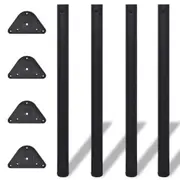 Adjustable Table Legs 4 pcs Black 870 mm vidaXL