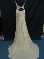 Authentic SHERRI HILL Nude 2 Long Gown Formal Prom Pageant Dress #11030 NWT