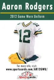 AARON RODGERS GAME-WORN 2012 GREEN BAY PACKERS JERSEY & PANTS SWATCH BOX