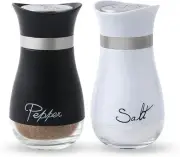 Lonffery Salt and Pepper Shakers Set - Containers for Gifts, Black/White