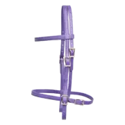 HORSE SIZE- READY MADE - Purple ENGLISH BRIDLE Made from BETA BIOTHANE