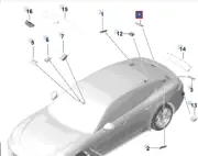 PORSCHE PANAMERA 971 Rear Right Lower Antenna Amplifier 971035225J NEW GENUINE
