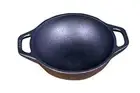 Traditional Indien Handmade Cast Iron Kadai Cooking Wok 7.5 inch