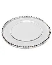 Godinger Chesterfield 13in Platinum Charger Plate