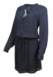 Hilary Radley Women's Long Sleeve Top - Navy - Size: Small
