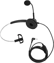 H360 2.5VA Black Monaural Headphones Volume Adjustment for Customer Service, Home and Office