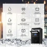 Self Clean Commercial 11-Min Quick Ice Cube Making Machine W/32 Cubes 1 Cycle 38Kg 1 Day 3 Ice Size