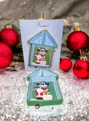 CERAMIC Christmas Chip Dip Tray PENGUIN SNOWMAN SANTA CLAUS Seasonal Elements
