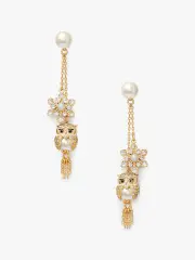 Winter Wonderland Owl Linear Earrings