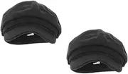[VALICLUD] 2pcs Summer Beret Hats for Women Grey Beret Wide Brim Fashionable and Breathable Hat