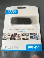 PNY - 128GB Attach 4 USB 2.0 Type A Flash Drive - Black