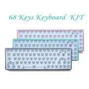 3-mode Hot Swap White Light Mechanical Keyboard Kit 2.4Ghz Wireless Bluetooth