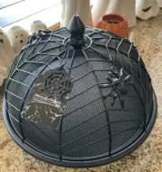 Halloween Cake Stand with Spider Web Dome New