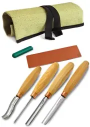 BeaverCraft Wood Carving Chisel Set SC01 - Gouge Wood Carving Tools Kit in Ro...