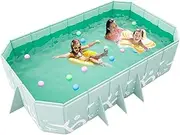 Foldable Pool for Kids | Thickened Swimming Pool Wear-Resistant Portable Folding Pool - Non-Inflatable Pool Comfortable Foldable Outdoor Pool for Outdoor Garden Backyard Kids Adults