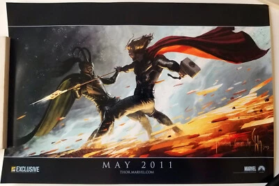 Thor SDCC 2011 Exclusive Poster Concept Art Marvel MCU Comic Con RARE
