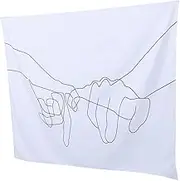 Cabilock Gesture Pattern Wall Tapestry Cloth Soft Background Decor for Indoor Outdoor Use Versatile Hanging Cloth Decoration for Photography Props
