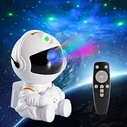 [AutoWT] Astronaut Star Light Projector - Galaxy Space Nebula Ceiling Projection Lamp for Bedroom with Timer and Remote, 360° Rotation Starry LED Night Lights for Kids Adults
