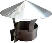 [ADZQM] Stainless Steel Chimney Flue Cowl Pipe Rain Cover Protector Cap Ending Rain and Snow Cover Pot, Flue Protector for Pipefit,140mm