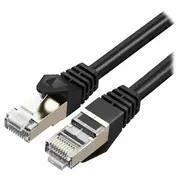 Cruxtec CAT7 10GbE Triple Shielding Ethernet Cable Black 1m
