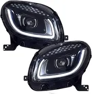 Car Styling Head Lamp Compatible With Benz Smart 453 Fortwo Forfour 2015-2019 LED Headlights Headlamps Smart Accessory For Benz Smart LED