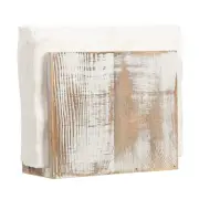 Rustic Wooden Paper Napkin Holder Farmhouse Napkin Storage Dispenser For Tabl...