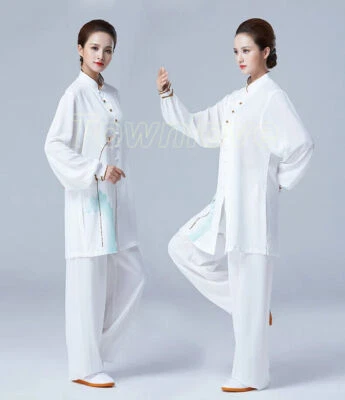 Tai Chi Clothes Wushu Kung Fu Dress Martial Art Uniform Painting Breathable