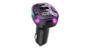 Car Bluetooth Transmitter Hands-Free Purple Lighting USB Type C MP3 WAV