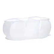 Collapsible Laundry Basket Foldable Laundry Hamper With 3 Compartment, White