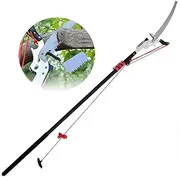 2 in 1 Pole Pruners for Tree Trimming, Telescoping Extension Pole 24ft, with 16.4 Nylon Ropet for Branch Removal, High Reach Tree Pruning Tools