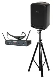 Samson Airline 88X Wireless Headset Fitness Mic+6" Speaker For Yoga/Spin/Pilates