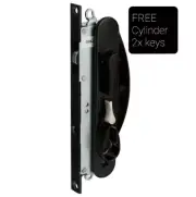 Whitco Leichhardt Sliding Security Screen Door Lock Black W865317