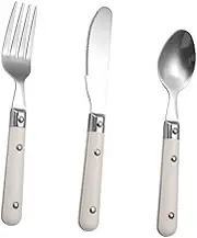 COLLBATH Elegant Stainless Steel Children's Cutlery Safe Knife Fork Spoon Set Cutlery Kit Home Tableware