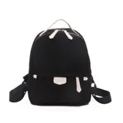 Fashion Nylon Double Shoulders Bag Ladies Handbag Backpack Bag (Black)