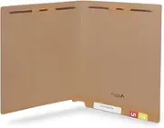 Blue Summit Supplies 50 End Tab Brown Fastener File Holder Folders, End Tab Folders, 2 Fasteners, Reinforced Straight Cut Tab Files with Two Prongs, Letter Size, Kraft, 50 Pack