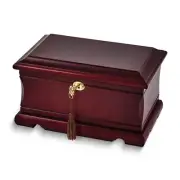 Matte Poplar Veneer & Painted Finish Wooden Velour Lining Magnetic Jewelry Box