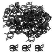 50 Pcs Fuel Line Clamps Spring Band Hose Clamps 12mm , Black