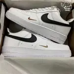 NIKE AIR FORCE 1 LOW AF1 白黑 迷你鉤 低筒 空軍一號 黑勾 金鉤 板鞋 休閒鞋 運動鞋 慢跑鞋