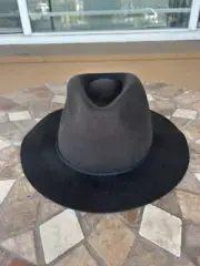 Brixton Welsey Fedora Hat Black NEW Size XL