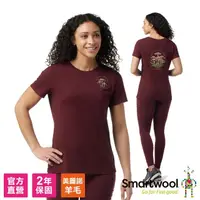 在飛比找momo購物網優惠-【SmartWool官方直營】女塗鴉短Tee/迷幻蘑菇 黑櫻