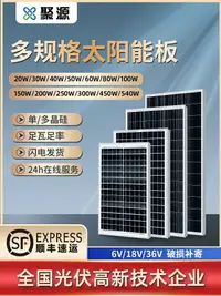 在飛比找樂天市場購物網優惠-單晶100W太陽能板12V電瓶充電板電池板光伏板組件發電系統