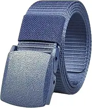 [Dcvmvmn] Men's Automatic Buckle Nylon Belt Outdoor Canvas Waist Strap Belts Travel Sports Belt For Unisex, 11