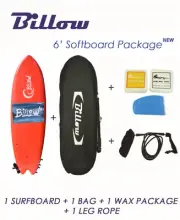 Billow 6' Fish Soft Surfboard Package Deal, Softboard + Bag + Wax + Fins