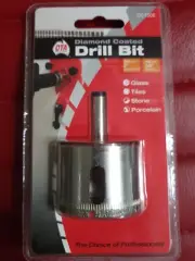 DTA Diamond Coated Drill Bit For Glass,Tiles,Stone, Porcelain 50mm dia 10mm shaf