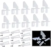 Hobbypark Nylon Micro Control Horns 20x11mm 4 Holes w/Pin & Φ1.2x21mm Clevis for RC Airplane Remote Control Foam Electric Park Flyers Parts (Set of 10)