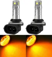 LED 20W 881 H27 Amber 2000K Two Bulbs Head Light Replacement ATV UTV Lamp Fit OE