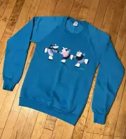 Jerzees by Russell Skating Bears turquoise Sweatshirt size Small New w Tags